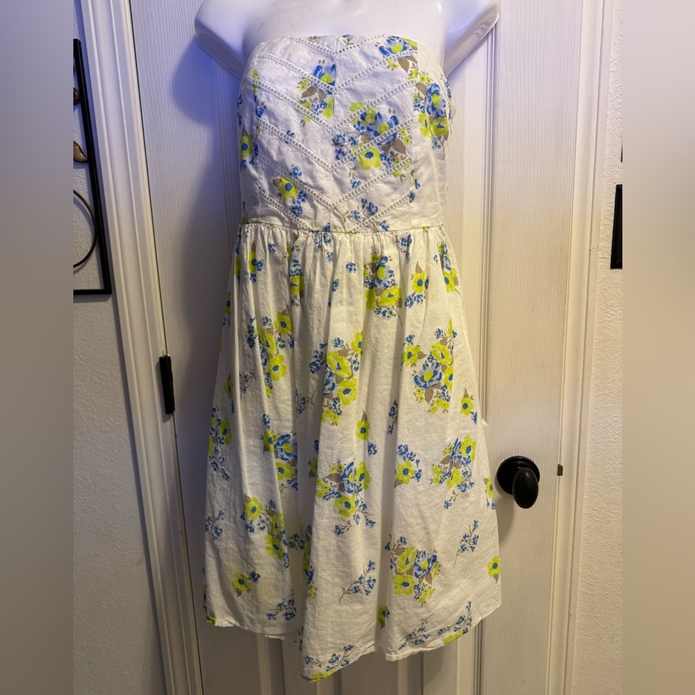 Old Navy Strapless Cotton Floral Summer Dress 6